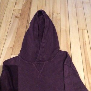 Banana Republic Men's Dark Purple/ washed Look Hooded Sweater